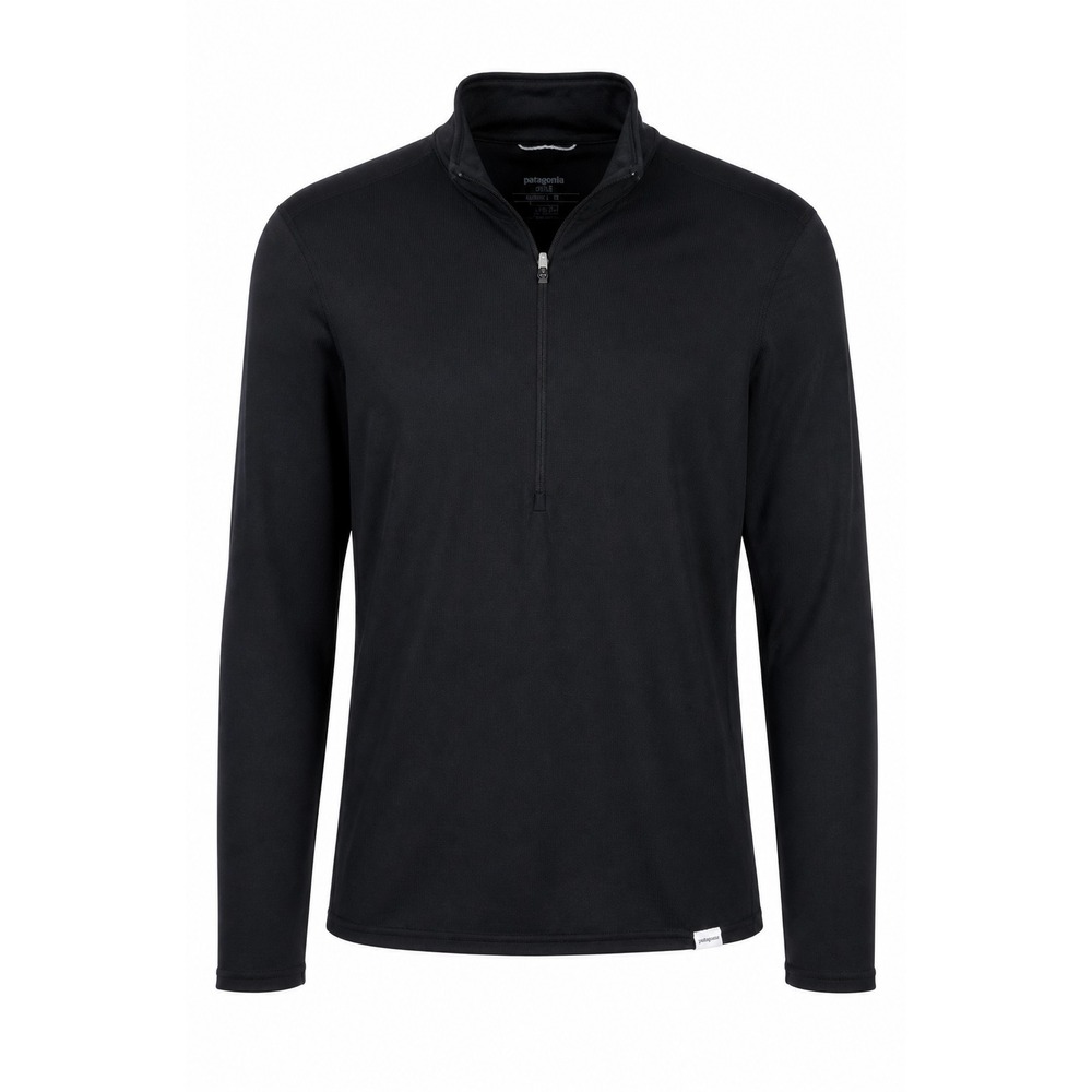 Patagonia Capilene 2 Midweight 1/4 Zip BaseLayer Top Womens M Black Hiking Trail